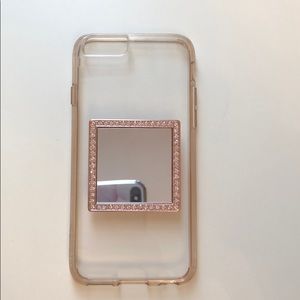 ⭐️iPhone 6/7/8 “Clear Case with Rose Gold Mirror”